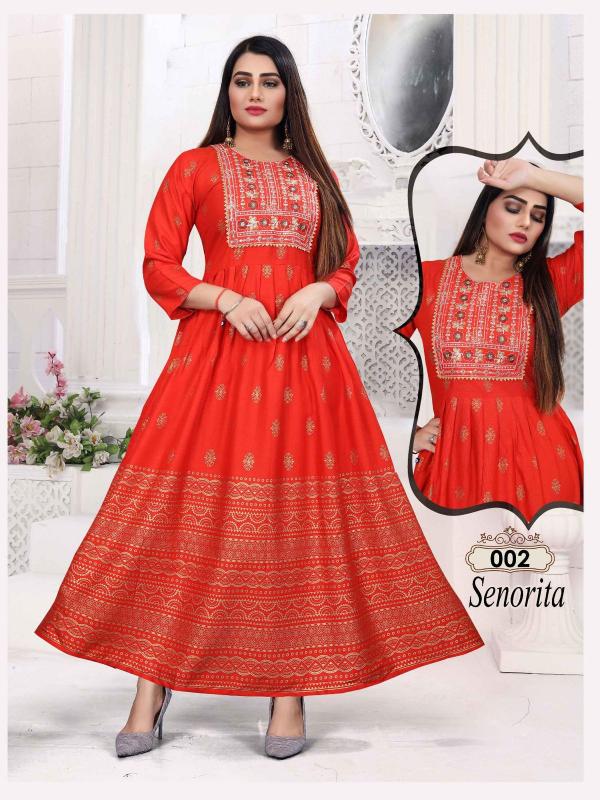 Ft Senorita Vol 1 Rayon Designer Exclusive Kurti Collection